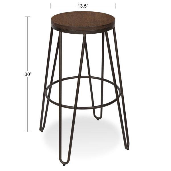 Mercury Row® LaGuardia Counter Stool with Metal Frame & Reviews Wayfair